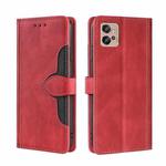 For Motorola Moto G32 4G Skin Feel Magnetic Buckle Leather Phone Case(Red)