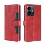 For vivo Y77 5G Global Skin Feel Magnetic Buckle Leather Phone Case(Red)