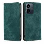 For vivo Y77 5G Global RFID Anti-theft Brush Magnetic Leather Phone Case(Green)