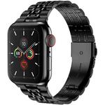 Seven-bead Ultra-thin Stainless Steel Watch Band For Apple Watch Ultra 49mm / Series 8&7 45mm / SE 2&6&SE&5&4 44mm / 3&2&1 42mm(Black)