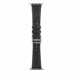 Single Lap Microfiber Leather Watch Band For Apple Watch Ultra 49mm / Series 8&7 45mm / SE 2&6&SE&5&4 44mm / 3&2&1 42mm(Black)