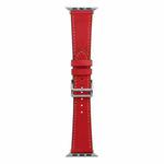 Single Lap Microfiber Leather Watch Band For Apple Watch Ultra 49mm / Series 8&7 45mm / SE 2&6&SE&5&4 44mm / 3&2&1 42mm(Red)