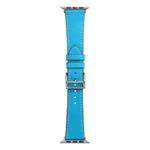 Single Lap Microfiber Leather Watch Band For Apple Watch Ultra 49mm / Series 8&7 45mm / SE 2&6&SE&5&4 44mm / 3&2&1 42mm(Sky Blue)