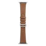 Single Lap Microfiber Leather Watch Band For Apple Watch Ultra 49mm / Series 8&7 45mm / SE 2&6&SE&5&4 44mm / 3&2&1 42mm(Dark Brown)