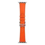 Single Lap Microfiber Leather Watch Band For Apple Watch Series 8&7 41mm / SE 2&6&SE&5&4 40mm / 3&2&1 38mm(Orange)