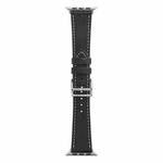 Single Lap Microfiber Leather Watch Band For Apple Watch Series 8&7 41mm / SE 2&6&SE&5&4 40mm / 3&2&1 38mm(Black)