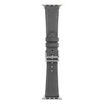 Single Lap Microfiber Leather Watch Band For Apple Watch Series 8&7 41mm / SE 2&6&SE&5&4 40mm / 3&2&1 38mm(Grey)