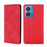 For vivo iQOO Z6 44W/T1 Snapdragon 680 Skin Feel Magnetic Horizontal Flip Leather Phone Case(Red)