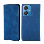 For vivo iQOO Z6 44W/T1 Snapdragon 680 Skin Feel Magnetic Horizontal Flip Leather Phone Case(Blue)