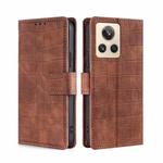 For Realme GT2 Explorer Master Skin Feel Crocodile Magnetic Clasp Leather Phone Case(Brown)