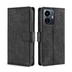 For vivo Y77 5G Global Skin Feel Crocodile Magnetic Clasp Leather Phone Case(Black)