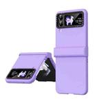 For Samsung Galaxy Z Flip4 Skin Feel Macaron Three-piece Set Phone Case(Purple)