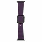 Black Square Buckle Silicone Watch Band For Apple Watch Ultra 49mm / Series 8&7 45mm / SE 2&6&SE&5&4 44mm / 3&2&1 42mm(Crimson Cherry)