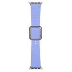 Silver Square Buckle Silicone Watch Band For Apple Watch Series 8&7 41mm / SE 2&6&SE&5&4 40mm / 3&2&1 38mm(Lavender)