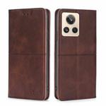 For Realme GT2 Explorer Master Cow Texture Magnetic Leather Phone Case(Dark Brown)