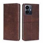 For vivo Y77 5G Global Cow Texture Magnetic Leather Phone Case(Dark Brown)