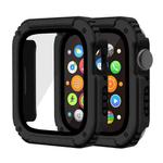 2 in 1 Screen Tempered Glass Film Protective Case For Apple Watch Series 6 / 5 / 4 / SE 40mm(Black)