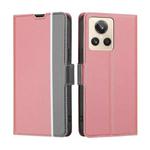 For Realme GT2 Explorer Master Twill Texture Side Button Leather Phone Case(Pink)