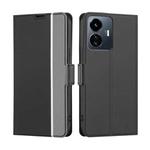 For vivo Y77 5G Global Twill Texture Side Button Leather Phone Case(Black)
