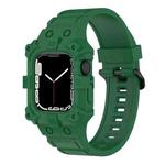 Integrated Silicone Watch Band For Apple Watch Series 8&7 41mm / SE 2&6&SE&5&4 40mm / 3&2&1 38mm(Olive Green)