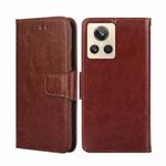 For Realme GT2 Explorer Master Crystal Texture Leather Phone Case(Brown)
