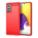 For Samsung Galaxy Quantum 2 Brushed Texture Carbon Fiber TPU Phone Case(Red)