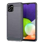 For Samsung Galaxy A03 US Version Brushed Texture Carbon Fiber TPU Phone Case(Grey)