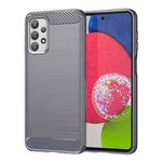 For Samsung Galaxy M23 Brushed Texture Carbon Fiber TPU Phone Case(Grey)