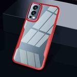 For OnePlus Nord 2 5G Transparent Acrylic + TPU Phone Case(Red)