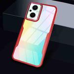 For OPPO Reno7 Z / OnePlus N20 Transparent Acrylic + TPU Phone Case(Red)