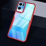For OPPO Reno7 Pro Transparent Acrylic + TPU Phone Case(Red)