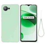 For Realme C30 / Narzo 50i Prime / C30S Pure Color Liquid Silicone Shockproof Full Coverage Phone Case(Green)