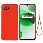 For Realme C30 / Narzo 50i Prime / C30S Pure Color Liquid Silicone Shockproof Full Coverage Phone Case(Red)