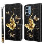 For OnePlus Nord N200 5G 3D Painted Leather Phone Case(Golden Swallow Butterfly)