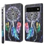 For Google Pixel 6a 3D Painted Leather Phone Case(Colorful Dreamcatcher)