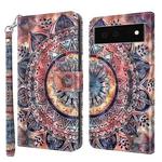 For Google Pixel 6a 3D Painted Leather Phone Case(Color Mandala)