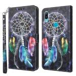 For Huawei Y6 2019 / Y6 Pro 2019 3D Painted Leather Phone Case(Colorful Dreamcatcher)