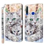 For Honor 20 Lite / 20i / 10i / 10 Lite 3D Painted Leather Phone Case(Two Loving Cats)