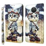 For Nokia G20 / G10 / 6.3 3D Painted Leather Phone Case(Naughty Cat)