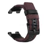 For Amazfit T-Rex / T-Rex Pro / Ares Leather Nylon Watch Band(Brown)