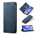 For Huawei nova Y90 4G/Enjoy 50 Pro Denim Texture Casual Style Horizontal Flip Leather Phone Case(Blue)