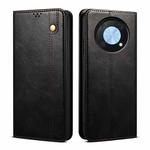 For Huawei nova Y90 4G/Enjoy 50 Pro Oil Wax Crazy Horse Texture Leather Phone Case(Black)