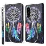 For Sony Xperia 5 III 3D Painted Leather Phone Case(Colorful Dreamcatcher)
