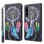 For Sony Xperia 1 IV 3D Painted Leather Phone Case(Colorful Dreamcatcher)