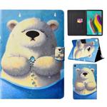 For Samsung Galaxy Tab S6 Lite Voltage Coloured Drawing Smart Leather Tablet Case(Polar Bear)