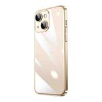 For iPhone 14 Plus Electroplating Airbag Shockproof PC Phone Case (Gold)
