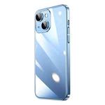 For iPhone 14 Plus Electroplating Airbag Shockproof PC Phone Case (Sierra Blue)