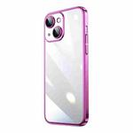 For iPhone 13 Electroplating Airbag Shockproof PC Phone Case(Rose Red)