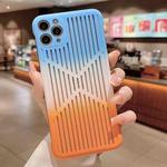 For iPhone 12 Pro Heat Dissipation Gradient PC Phone Case(Blue Orange)