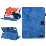 For iPad Pro 11 (2020) & (2018) Marble Style Cloth Texture Tablet PC Protective Leather Case with Bracket & Card Slot & Photo Holder(Blue)